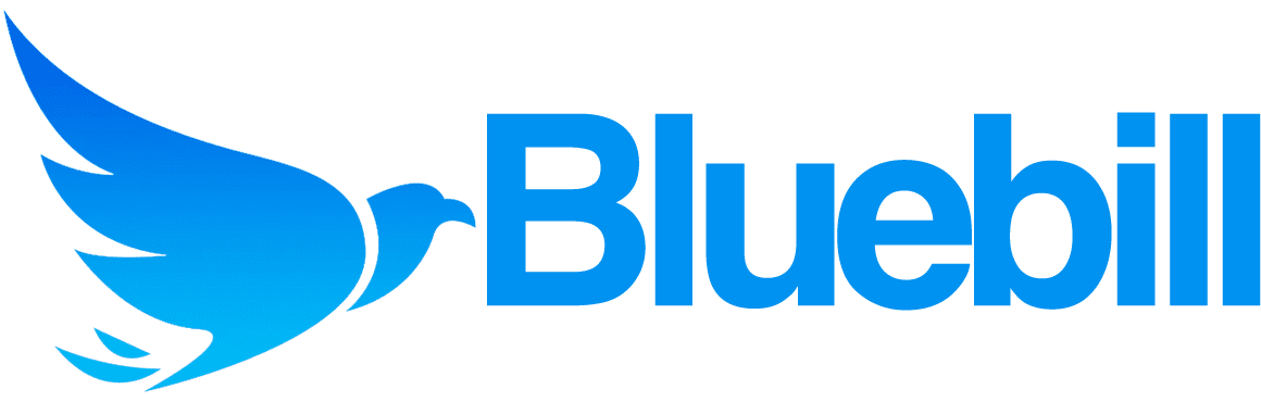 logo de bluebill azul